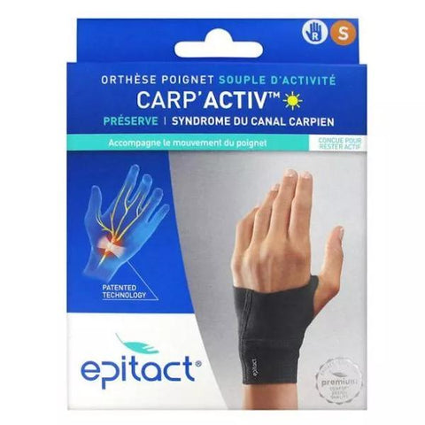 Epitact Carp'Activ Handgelenkschiene weich, aktiv, zum Schutz vor Karpaltunnelsyndrom, rechts, Größe S, 1 Stück