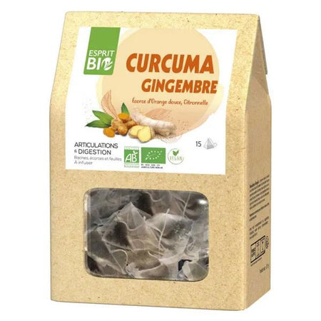 Esprit Bio Curcuma Gingembre Bio, 15 sachets