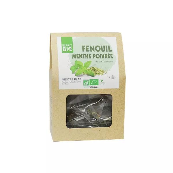 Esprit Bio Ventre Plat Fenouil Menthe Poivrée à Infuser 15 Pyramides