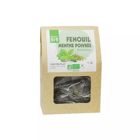 Esprit Bio Ventre Plat Fenouil Menthe Poivrée à Infuser 15 Pyramides