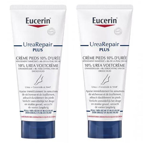 Eucerin Urea Repair Plus Crème Pieds 10% d'Urée Peaux Très Sèches Lot de 2 x 100ml