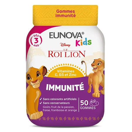 Eunova Kids Immunité Roi Lion Disney Enfant dès 3 ans 50 gommes