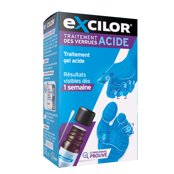 Excilor Traitement des Verrues Gel Acide Mains et Pieds 4ml