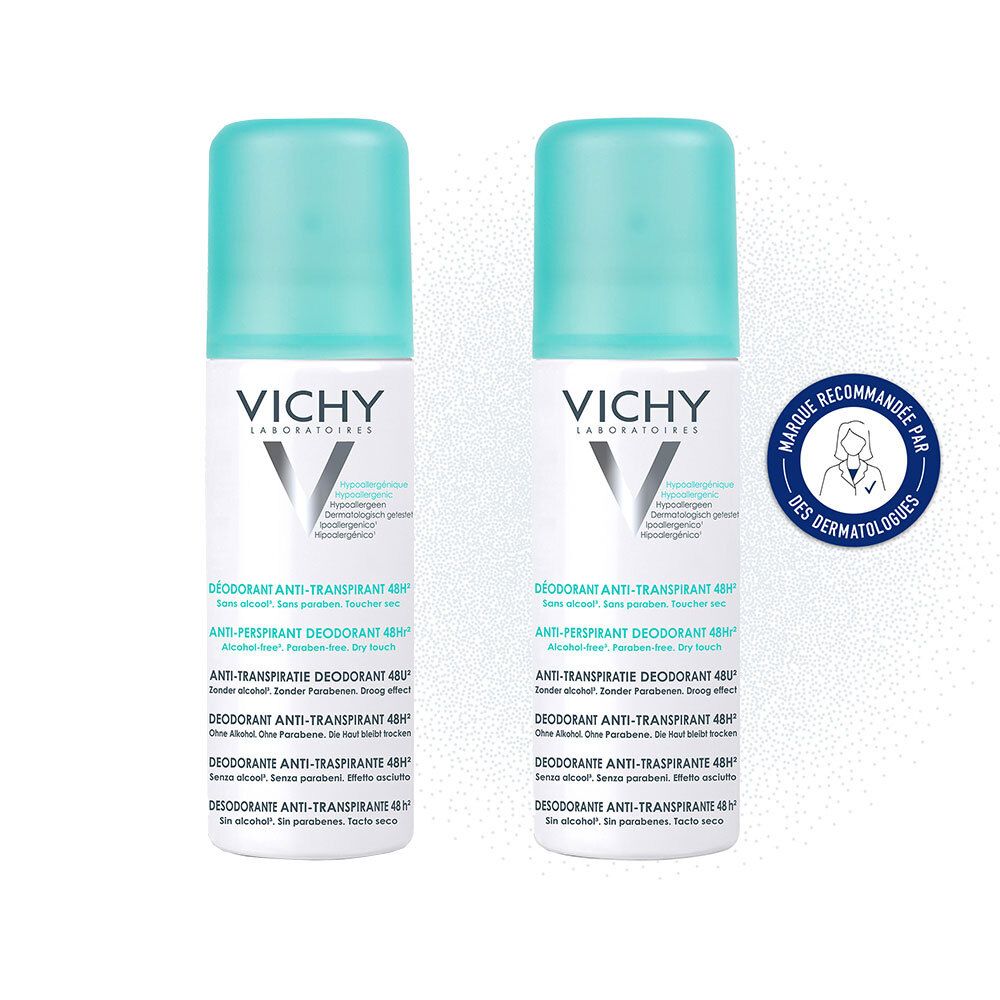 Vichy Déodorant Anti-Transpirant 48H Aérosol (2x125 ml)