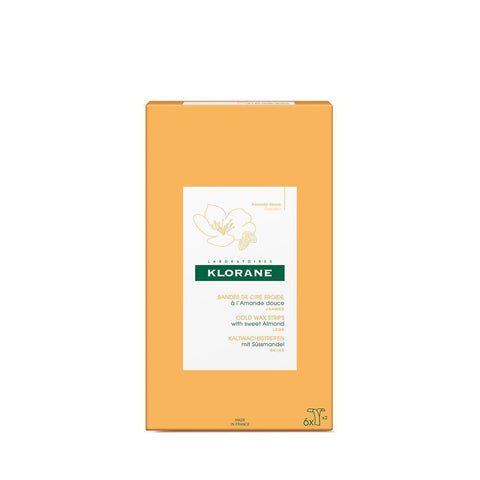 KLORANE Bandes de cire froide à l'amande douce Jambes — 6 pièces