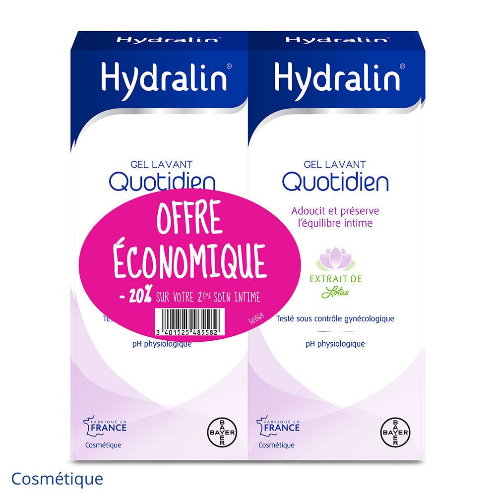 Hydralin Gel Lavant Quotidien (2x200 ml)