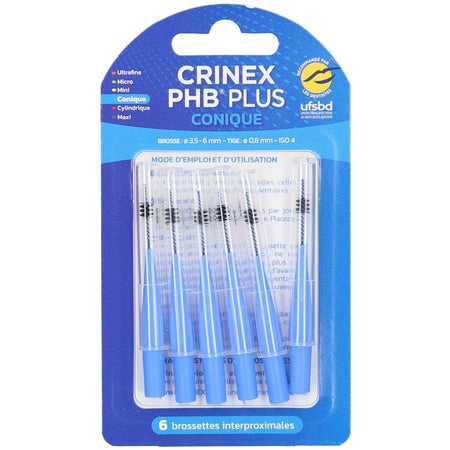 CRINEX-PHB® Plus Brossettes Interproximales Conique (6 pièces)