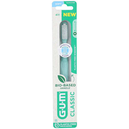 Gum® Classic brosse à dents souple à grande tête 4 rangs — 1 pièce