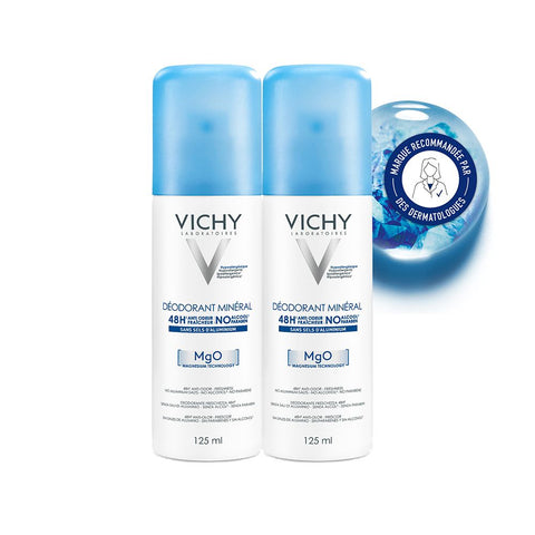Vichy Deodorant Mineral 48h Spray im Doppelpack 2 x 125ml