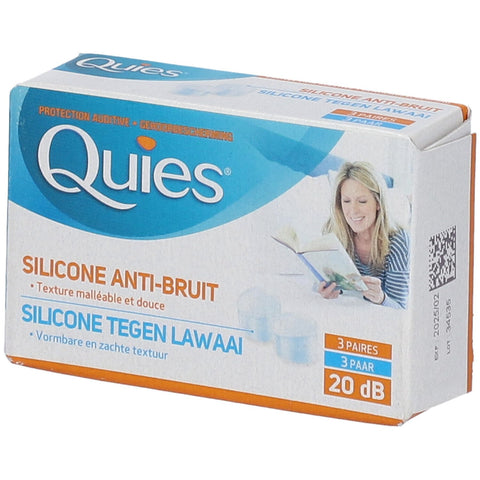 Quies Gehörschutz Silikon Anti-Lärm Diskretion 3 Paar