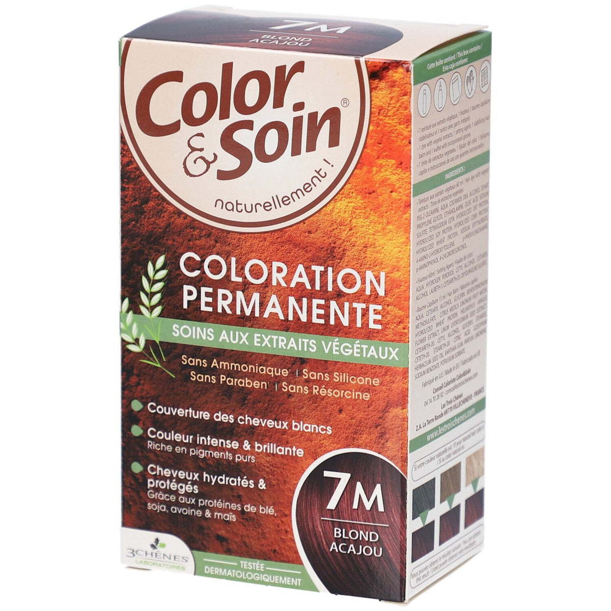Les 3 Chênes Color & Soin Coloration 7M blond acajou — 135 ml