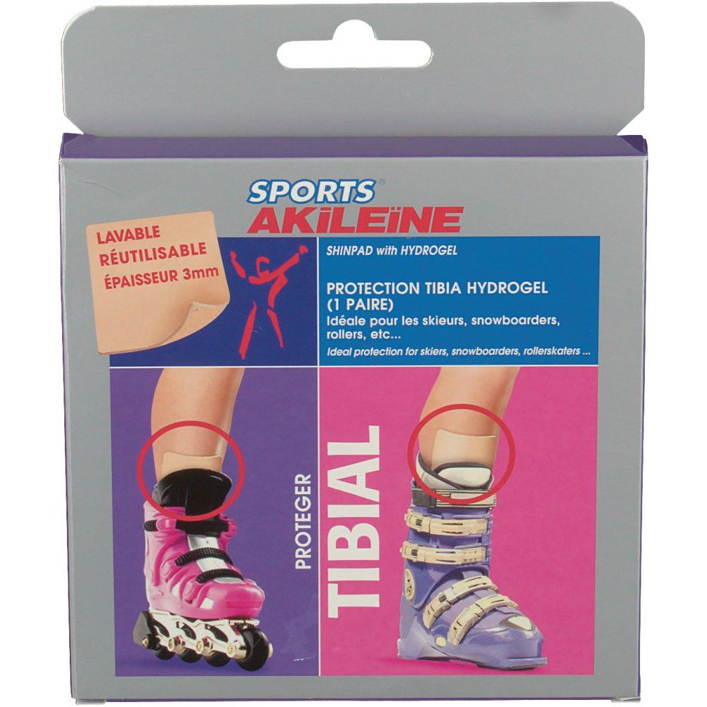 Sports Akileïne Protection Tibia Hydrogel (2 pièces)