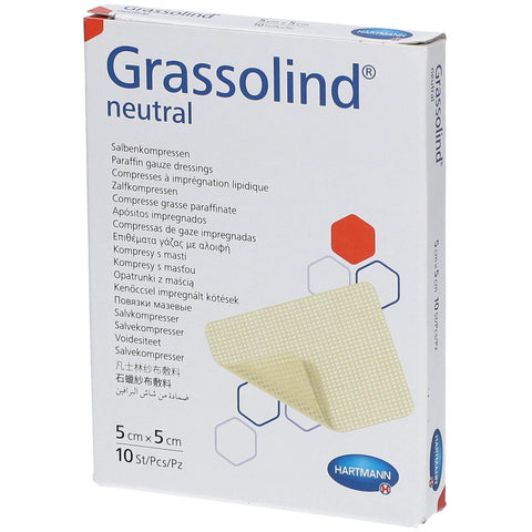 Hartmann Grassolind Neutral Salbenkompresse 5 x 5cm 10 Stück