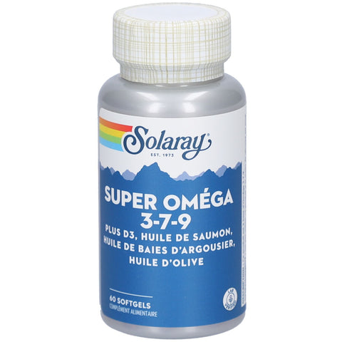 Solaray Super Omega 3-7-9 + Vitamin D 60 Kapseln
