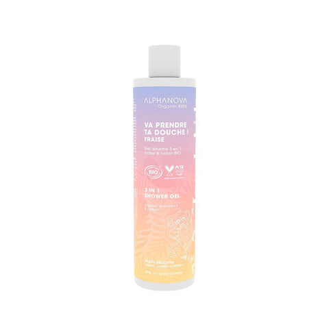 Alphanova Kids Geh duschen! Bio-Erdbeere & Baumwolle — 250 ml