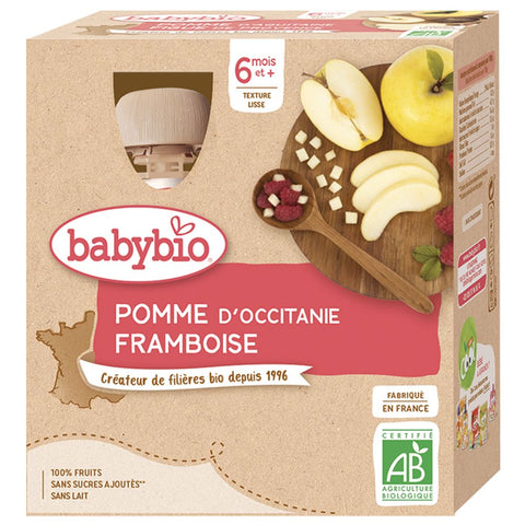 Babybio Pomme d'Occitanie Framboise dès 6 mois (360 g)