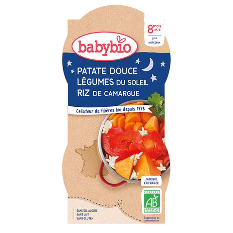 Babybio SÜSSKARTOFFEL GARTENGEMÜSE REIS AUS DER CAMARGUE ab 8 Monate — 400 g