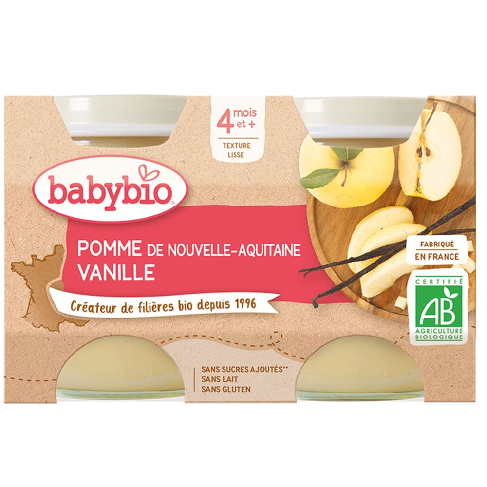 Babybio POMME DE NOUVELLE-AQUITAINE VANILLE dès 4 mois (260 g)