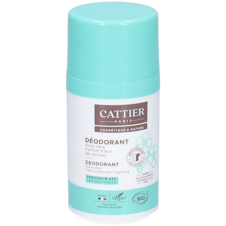 Cattier Déodorant 24h Roll-On Fleur de cerisier (50 ml)