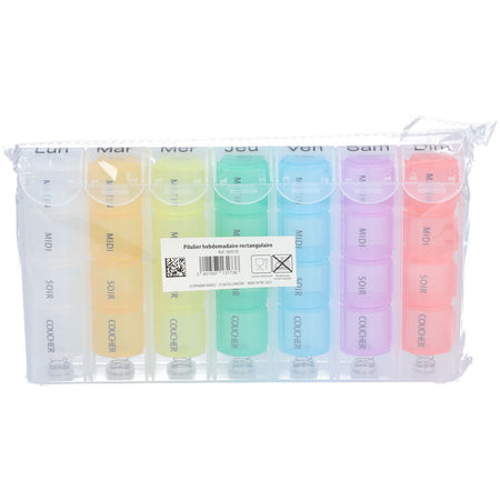 Estipharm Pilulier hebdomadaire rectangulaire 1 semaine (1 pièce)