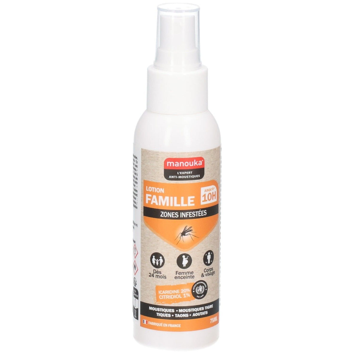 manouka® Lotion Famille Répulsif Corps & Visages (75 ml)