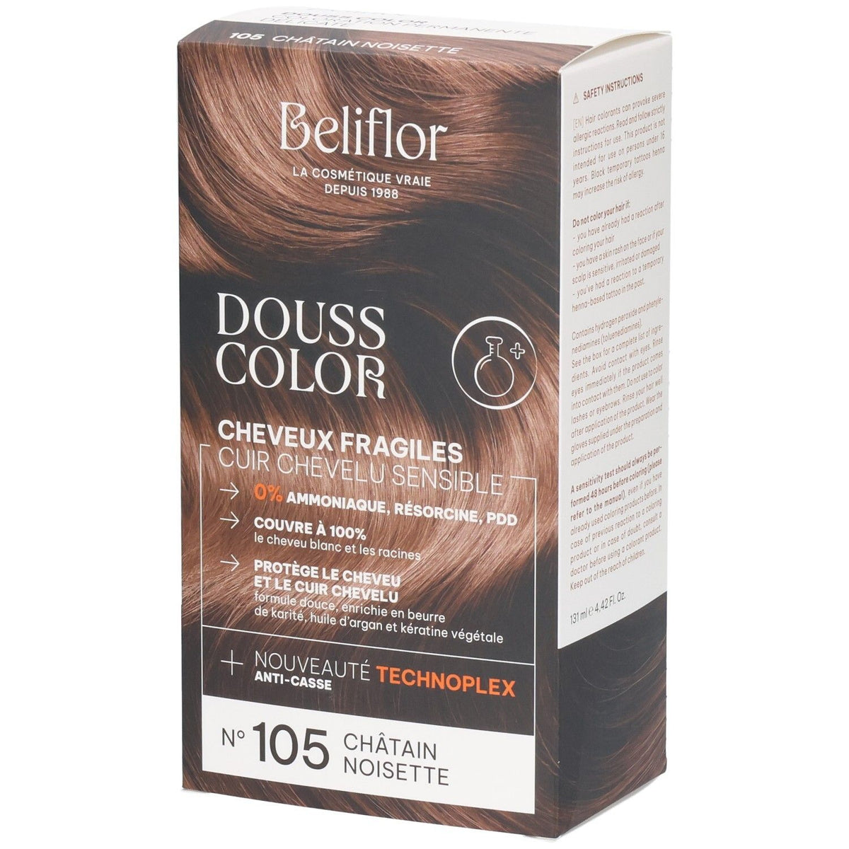 Beliflor Douss Color n°105 Châtain Noisette (131 ml)