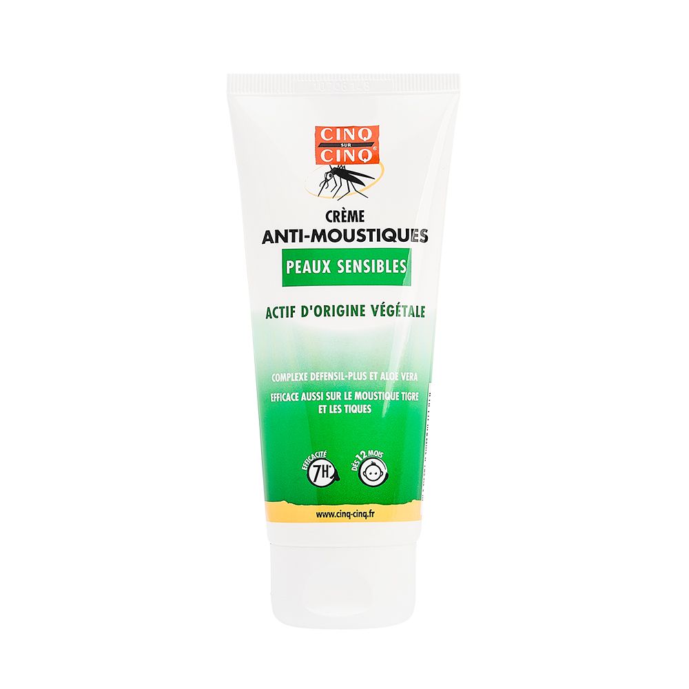 CINQ SUR CINQ Crème Anti-Moustiques Peaux Sensibles - Formule Defensil Plus — 100 ml