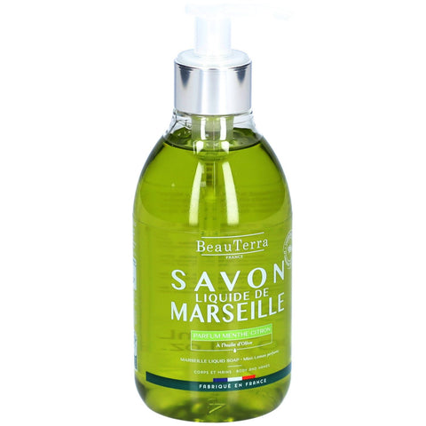 BeauTerra Flüssigseife Marseille – Minze Zitrone (300 ml)