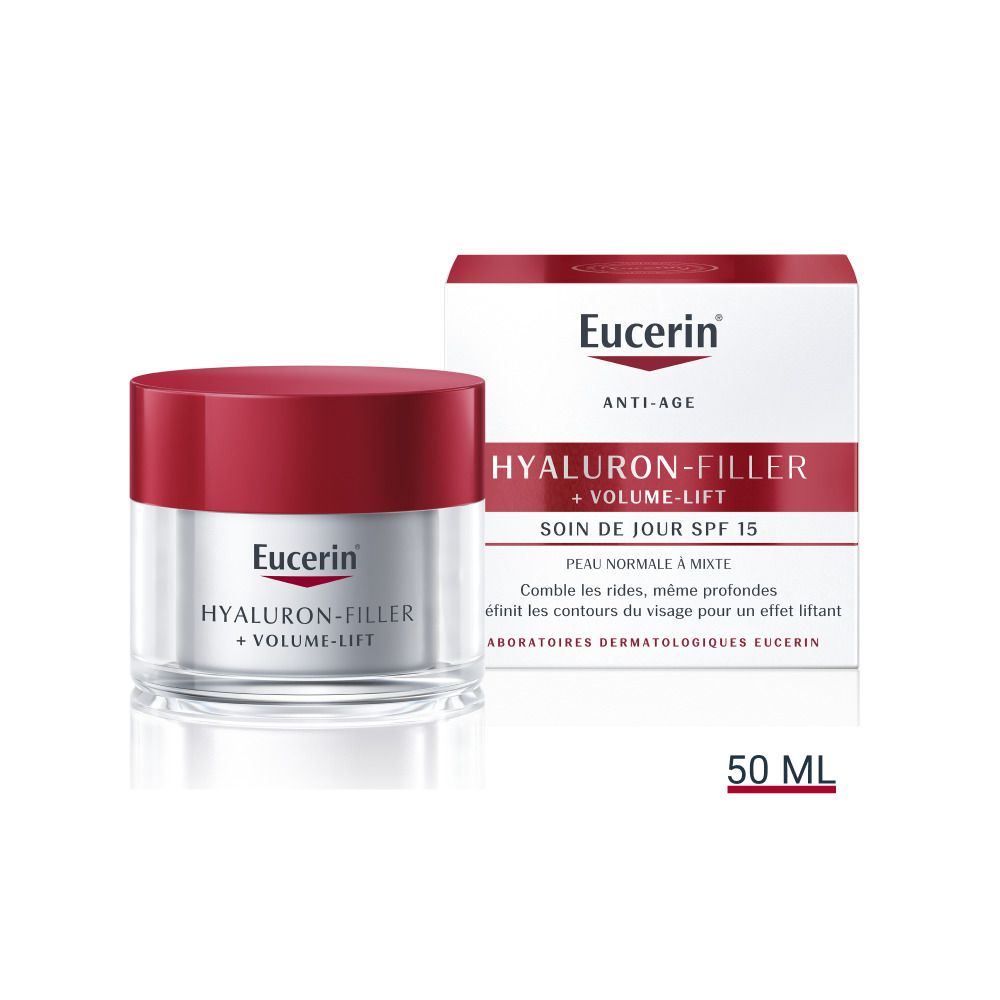 Eucerin® HYALURON FILLER + VOLUME LIFT Soin de Jour Peau Normale à Mixte SPF15 50 ml