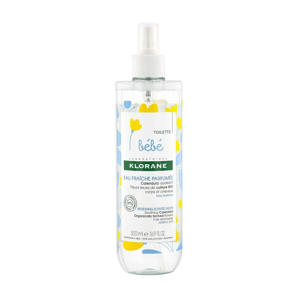 Klorane Bébé Toilette Eau Fraîche Parfumée au Calendula Bio (500 ml)