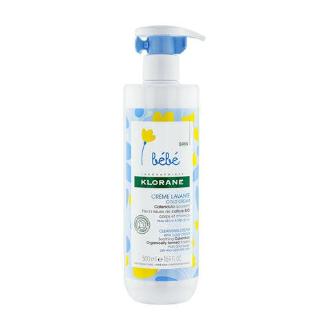 Klorane Bébé Badewaschcreme Cold Cream mit Calendula (500 ml)