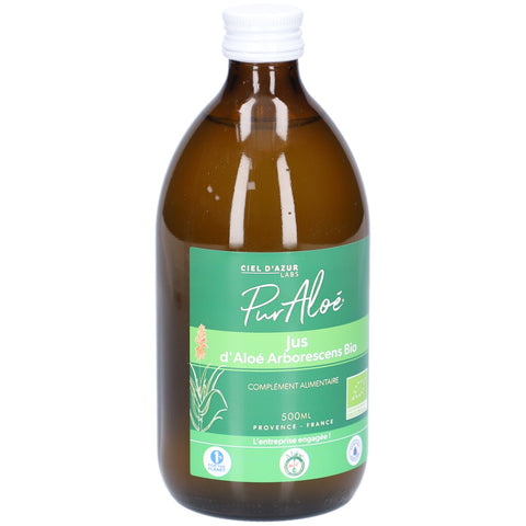 CIEL D'AZUR PurAloé Bio-Aloe Arborescens Saft (500 ml)