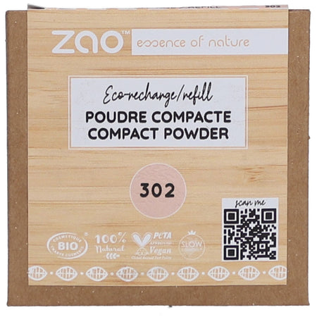 ZAO Recharge poudre compacte 302 Beige rosé (9 g)