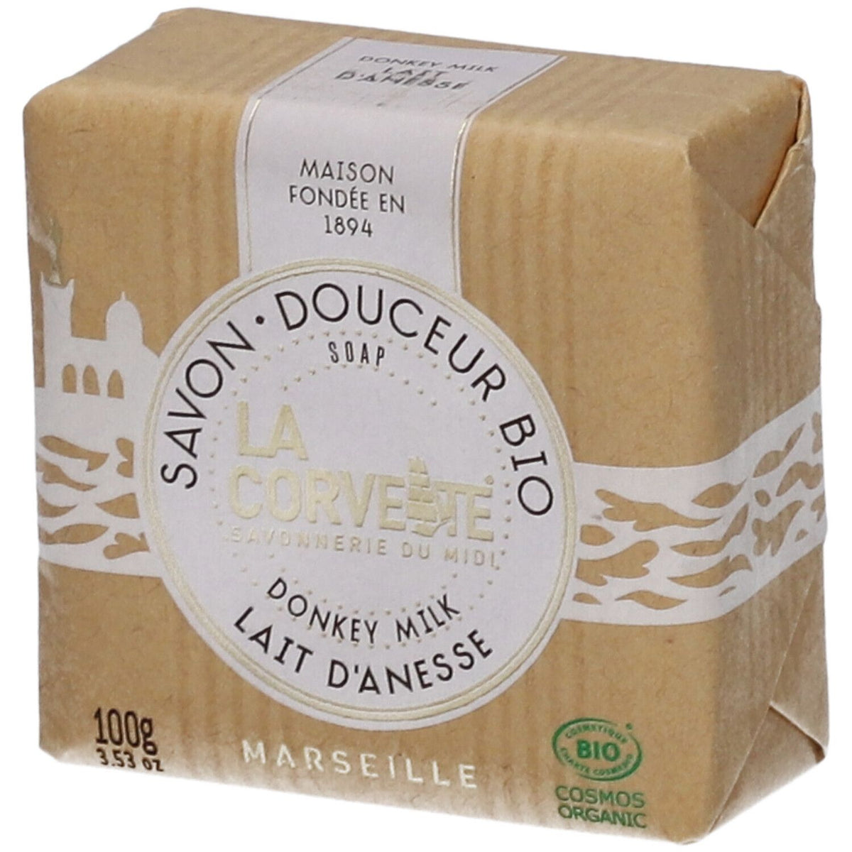 LA CORVETTE Savon douceur bio Lait d'Anesse - 100 g