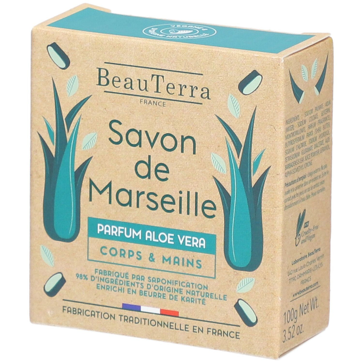 BeauTerra Savon de Marseille - Aloe Vera (100 g)