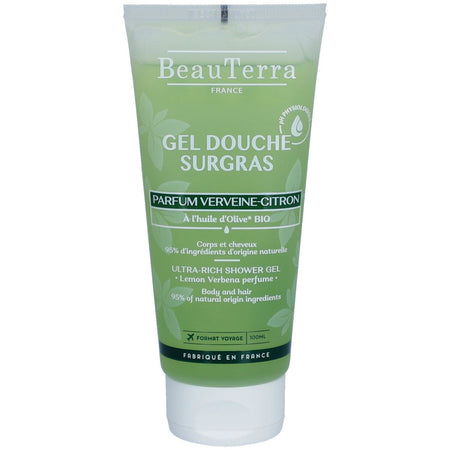BeauTerra Gel Douche Surgras - Verveine Citron (100 ml)