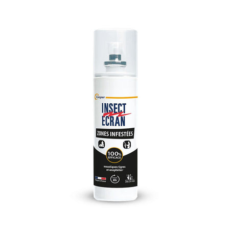 INSECT ÉCRAN Zones Infestées Répulsif Anti-Moustiques Spray Peau Adultes & Enfants 50 ml