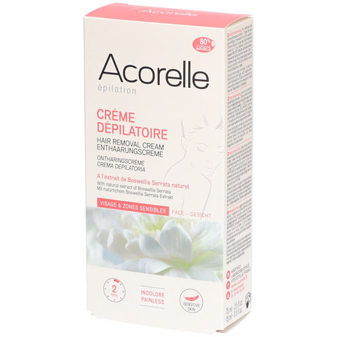 Acorelle Crème Dépilatoire Visage & Peaux Sensibles VEGAN — 75 ml