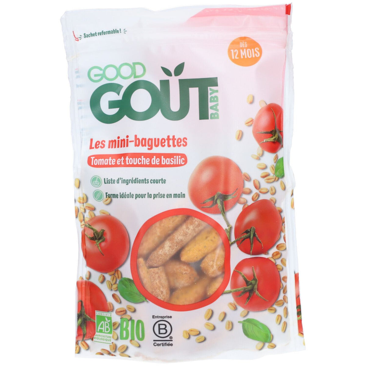 Good Goût Mini-Baguettes à la Tomate et au Basilic — 70 g