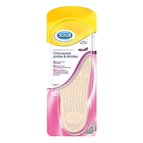 Scholl® GelActiv™ Einlegesohlen Flache Schuhe & schmale Schuhe Größe 35,5 - 40,5 — 2 Stück
