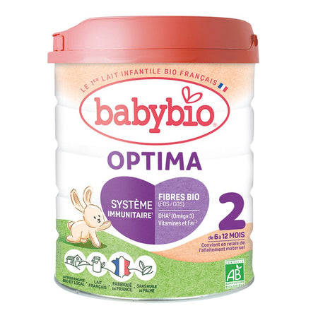 Babybio Optima 2 Lait de suite pour nourrisson 2ème âge en poudre (800 g)