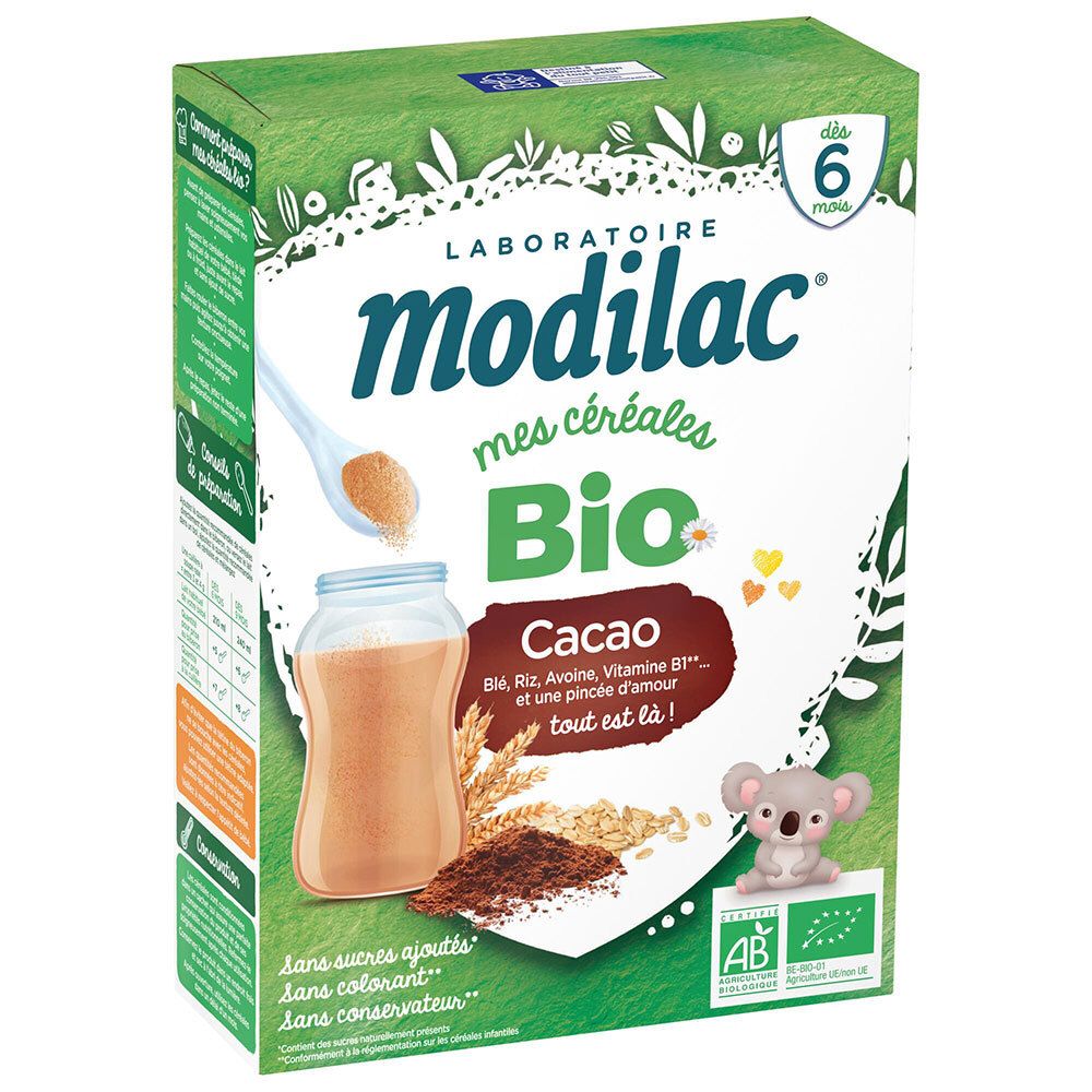 Modilac Céréales Bio Cacao (250 g)