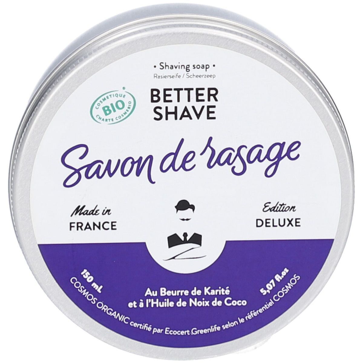 Monsieur Barbier Savon de rasage certifié BIO - BETTER SHAVE — 150 ml