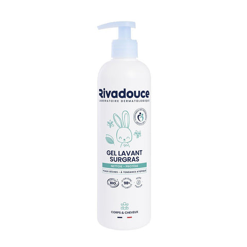 Rivadouce Bébé gel lavant surgras corps et cheveux (500 ml)