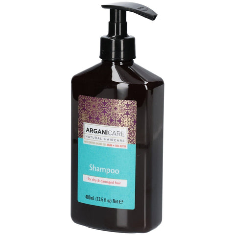 Arganicare Shampoo für trockenes und strapaziertes Haar – Argan- und Sheabutter (400 ml)
