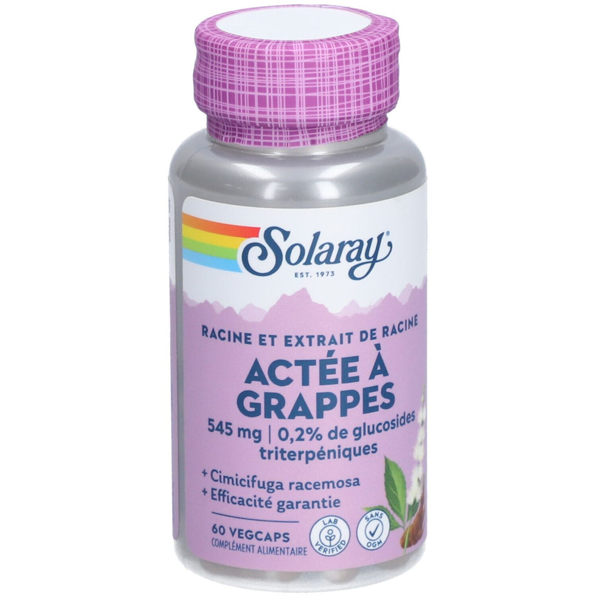 SOLARAY Racine et Extrait de Racine Actée à Grappes (60 gélules)