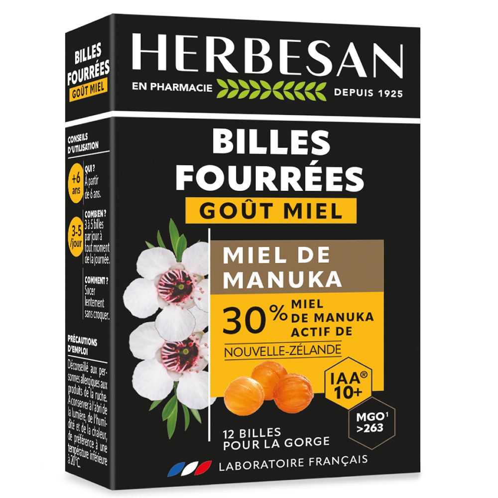 Herbesan Miel de Manuka IAA 10+ (12 pièces)