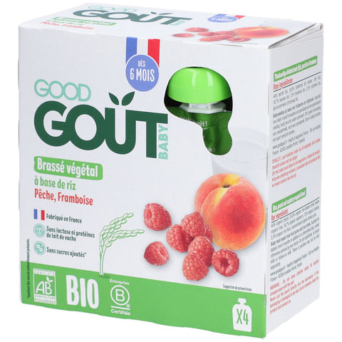 Good Goût Pflanzliche Reis-Joghurtalternative Pfirsich Himbeere (340 g)