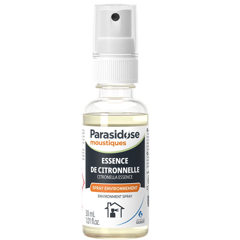 Parasidose Moustiques Spray Environnement Essence de citronnelle (30 ml)