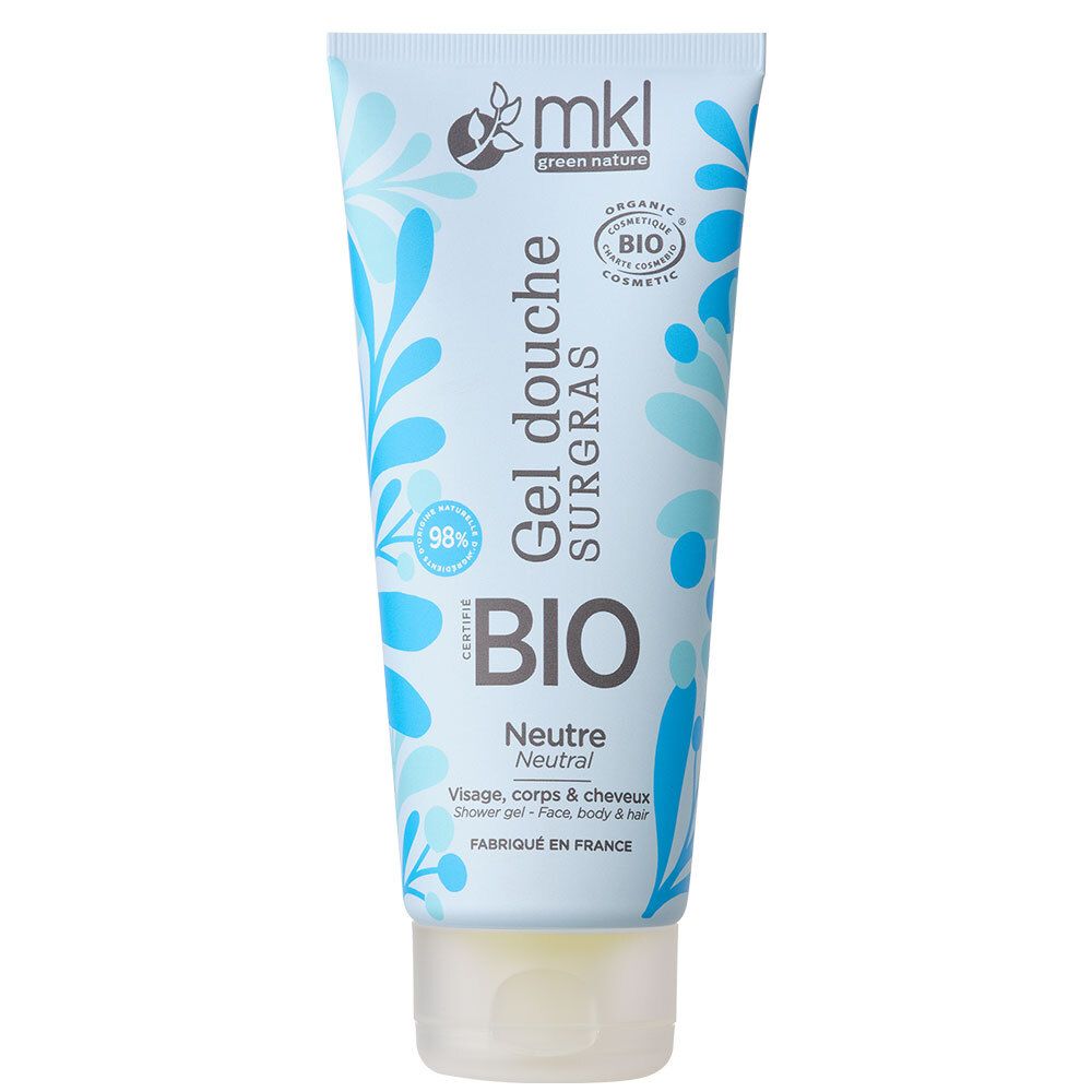 MKL Gel Douche BIO sans parfum, cheveux, visage et corps (200 ml)